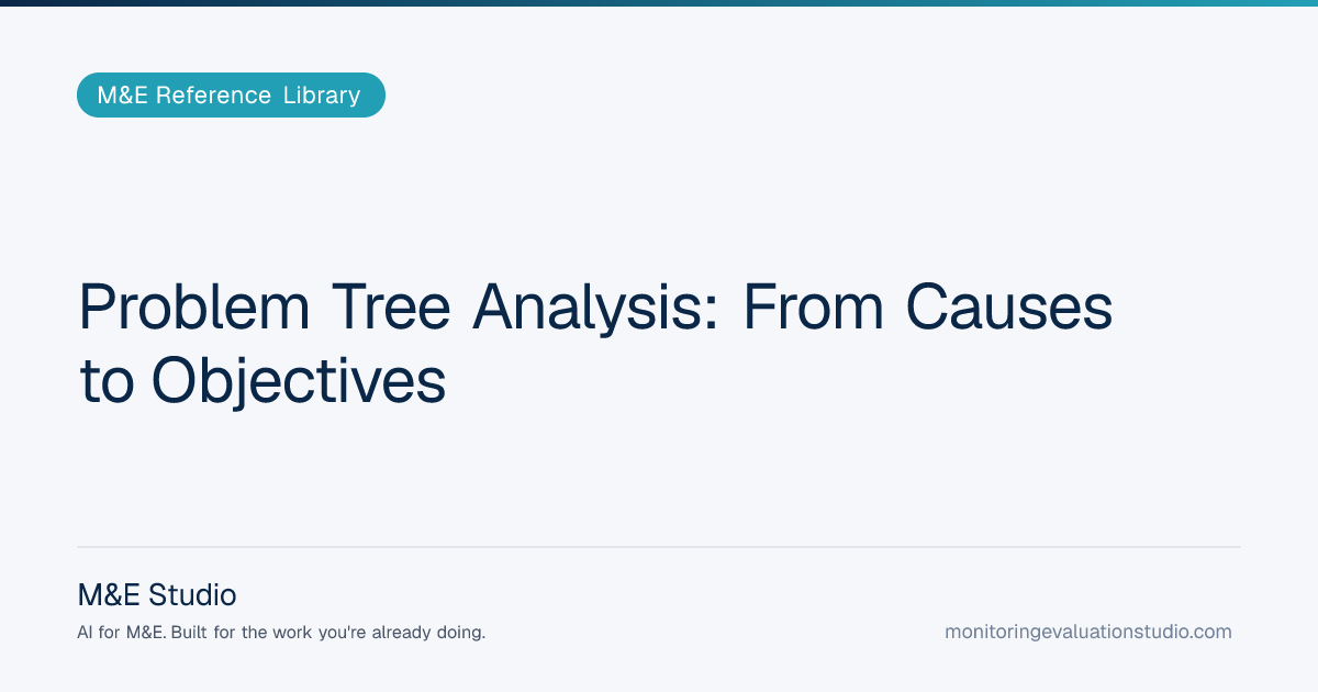 How to Build a Problem Tree and Objective Tree | M&E Studio